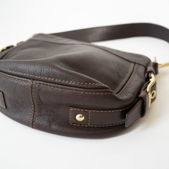 Coach Zoe Mini Hobo Shoulder Bag – Chocolate Brown Leather - Picture 6 of 6